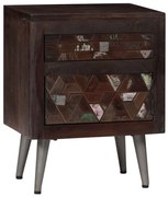 vidaXL Mesa de cabeceira em madeira recuperada maciça 40x30x50 cm