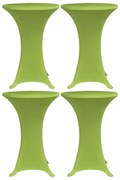 vidaXL Capa extensível para mesa 4 pcs 80 cm verde