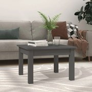vidaXL Mesa de centro 45x45x30 cm madeira de pinho maciça cinzento