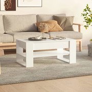 vidaXL Mesa de centro 102x55x45 cm madeira processada branco