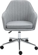 Vinsetto Cadeira Secretária Cadeira Giratória Operativa com Altura Ajustável Carga 120 kg 61x59x86-96 cm Cinza | Aosom Portugal