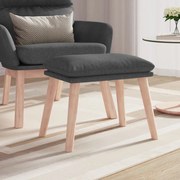 vidaXL Apoio de pés 45x29,5x35 cm tecido cinzento-escuro