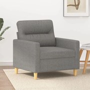 vidaXL Poltrona 60 cm tecido cinzento-escuro