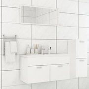 vidaXL Conjunto de móveis de casa de banho derivados de madeira branco