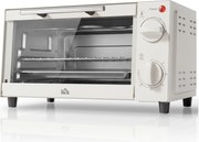HOMCOM Mini Forno Elétrico 9L com Temperatura Ajustável até 230°C Temporizador 60 min e Bandeja para Assar 35x24,6x20 cm Creme | Aosom Portugal