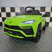 Carro elétrico para crianças LAMBORGHINI URUS 12V Pneus Borracha, Assento pele, Luzes Verde