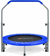 Trampolim dobrável para exercícios de 40 polegadas com bolsa de transporte de corrimão de 4 níveis - vermelho