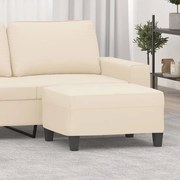 vidaXL Apoio de pés 70x55x41 cm tecido de microfibra bege