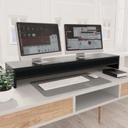 vidaXL Suporte para monitor 100x24x13 cm derivados de madeira preto