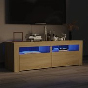 Móvel de TV com luzes LED 120x35x40 cm carvalho sonoma