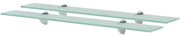 vidaXL Prateleiras flutuantes 2 pcs vidro 70x10 cm 8 mm