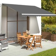 vidaXL Tecido de substituição para toldo 4,5 x 3,5 m antracite