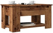 vidaXL Mesa de centro 79x49x41 cm derivados madeira madeira velha