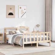 vidaXL Cama sem colchão 160x200 cm madeira de pinho maciça