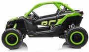 Carro elétrico para crianças 4x4 Can-am Maverick, 2 Lugares, suspensão dianteira e traseira, controle remoto de 2,4 Ghz, bateria portátil, 4 motores d