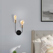 Candeeiro de Parede Dolma – Preto – 21 x 16 cm