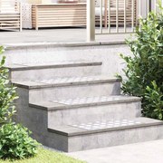 vidaXL Degrau Retangular 4 pcs Prateado 60 x 30 cm Alumínio