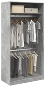 vidaXL Roupeiro 100x50x200 cm derivados de madeira cinzento cimento