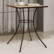 vidaXL Mesa de bistrô em mosaico 60x60x74 cm cerâmica terracota