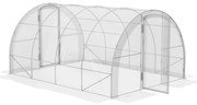 Estufa de Túnel 4x3x2 m Estufa de Jardim com 2 Portas Estufa para Hort