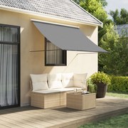 Toldo retrátil 250x150 cm tecido e aço antracite