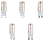 Conjunto de 5 Lâmpadas LED G9 reguláveis 1.2W 100 lm 2700K