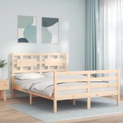 vidaXL Estrutura de cama com cabeceira 120x200 cmmadeira maciça