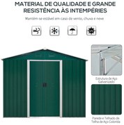 Outsunny Abrigo de Jardim de 4,1 m² 236x174x190 cm Abrigo de Exterior