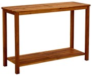 vidaXL Mesa consola para jardim 110x40x75 cm madeira de acácia maciça