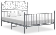 vidaXL Estrutura de cama metal 160x200 cm cinzento