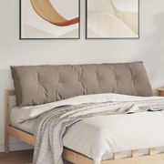 vidaXL Travesseiro para Costas Cinzento-acastanhado 180 x 50 cm