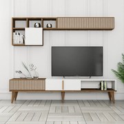 Unidade TV Milan – Nogueira e Branco – 180x40x35 cm