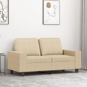 vidaXL Sofá de 2 lugares tecido 120 cm cor creme