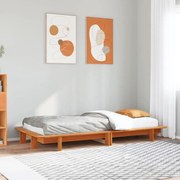 vidaXL Cama sem colchão 90x190 cm madeira de pinho maciça castanho-mel
