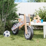 vidaXL Bicicleta de equilíbrio para crianças com estampa cinzento