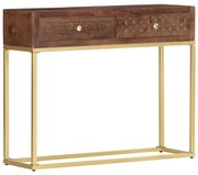 vidaXL Mesa consola 90x30x75 cm madeira de mangueira maciça