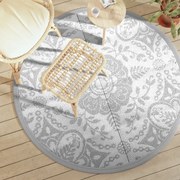 vidaXL Tapete de exterior ARAKIL ARAKIL Cinzento claro 120x180 cm PP
