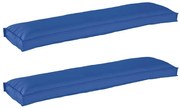 Cojines de Palete para Banco 2 pcs Azul Royal 150x40x8 cm Tecido Oxfor