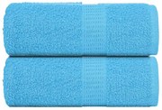 Toalhas de bidé 2 pcs 30x50 cm 360 gsm 100% algodão turquesa