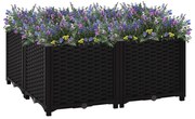 vidaXL Canteiro elevado 80x80x38 cm polipropileno