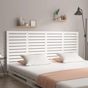 vidaXL Cabeceira de parede 206x3x91,5cm madeira de pinho maciça branco