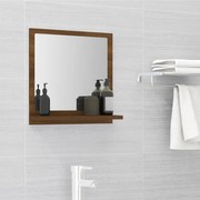 Espelho WC 40x10,5x37 cm derivados de madeira carvalho castanho