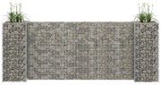 vidaXL Gabião em forma de H fio de aço 260x40x100 cm