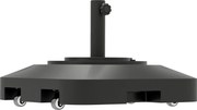 Outsunny Base para Guarda-Sol com Rodas e 2 Travões, Base para Guarda-Sol em HDPE com Água 19 kg e Areia 25 kg, para Hastes de Guarda-Sol Ø38/48 mm, 48x48x32,5 cm, Preto | Aosom Portugal