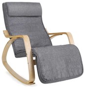 Cadeira de balanço Songmics - Cadeira para sala de estar. cinza