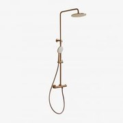 Coluna De Duche Termostática Em Latão Orveta Amarelho Ouro Rousa - Sklum