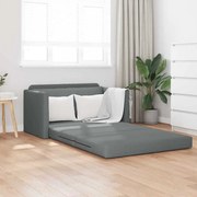 vidaXL Sofá-cama de chão 2-em-1 cinza escuro 124x71x78 cm Tecido