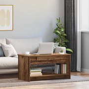 vidaXL Mesa de centro com prateleira Madeira antiga 102 x 50 x 52.5 cm