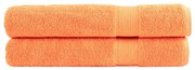 vidaXL Toalhas de sauna premium SOLUND 2pcs 80x200 cm 600 gsm laranja