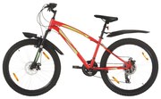 Bicicleta de montanha 21 velocidades roda 36 cm vermelho